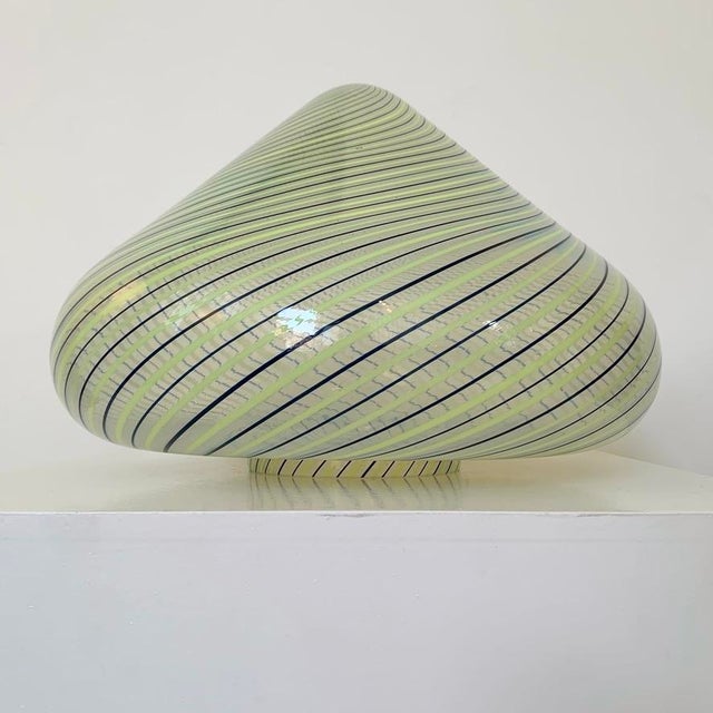 Striped Murano Glass Table Lamp from Fratelli Toso, Italy, 1960s For Sale - Image 9 of 13