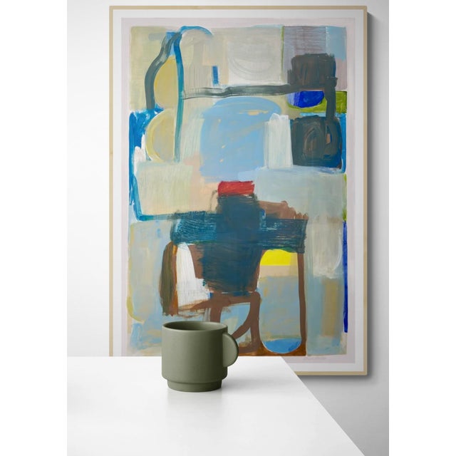 2020s Abstraction in Blue Abstract Acrylic Painting For Sale - Image 5 of 6