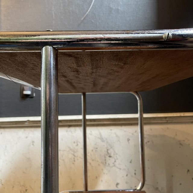 Modernist Art Deco Bauhaus Tubular Steel & Wood Sideboard, 1930 For Sale - Image 12 of 16