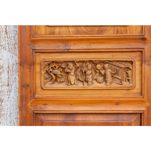 Shanxi Carved Cedar Screen, Set of 3 For Sale - Image 4 of 10