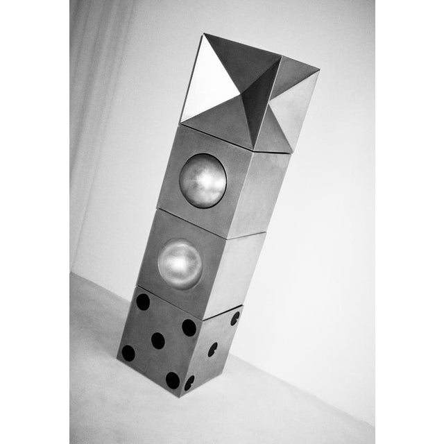 Small Object 4 in Brushed Stainless Steel by Valeria Vasi For Sale - Image 9 of 12