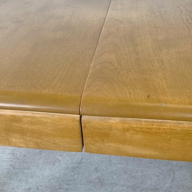 Vintage Heywood-Wakefield Wheat Extension Dining Table For Sale - Image 17 of 18