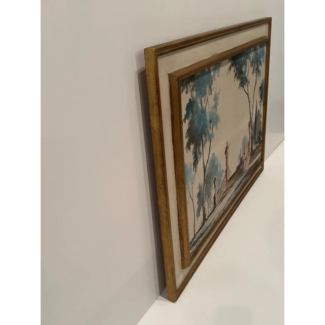 Painting on Canvas of Formal Garden by John Hulse For Sale - Image 9 of 10