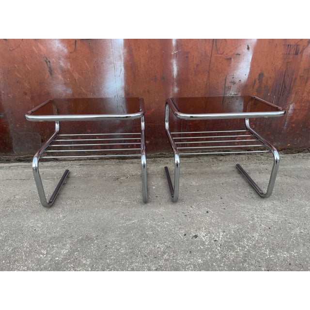 Nightstands in Chrome by Bruno Mathsson, 1974, Set of 2 For Sale - Image 11 of 14