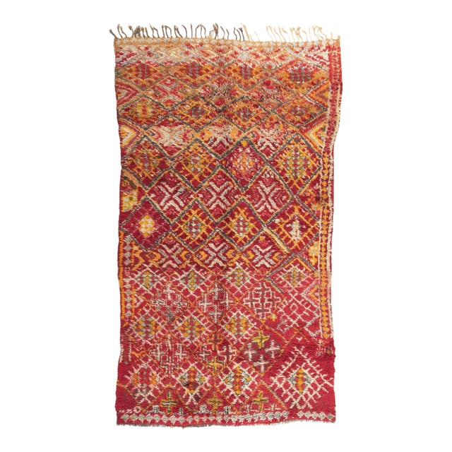 Vintage Beni MGuild Moroccan Rug - 05'08 X 10'02 For Sale