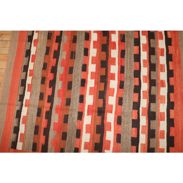 Early 20th Century Zabihi Collection American Navajo Square Tribal Rug - 4'5" x 4'9" For Sale - Image 10 of 11