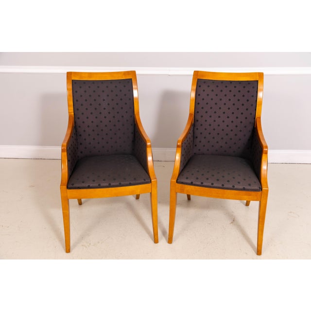 Set of 8 Hickory White Biedermeier Style Dining Room Chairs For Sale - Image 10 of 18