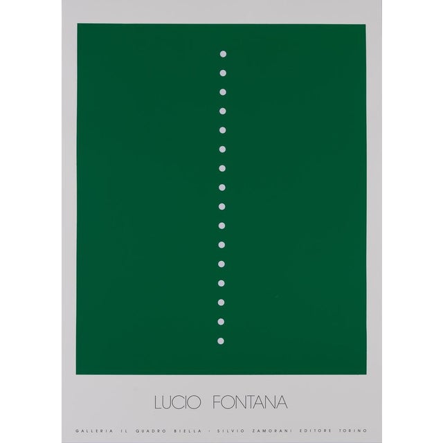 Lucio Fontana, Concetto Spaziale Verde, Original Silkscreen Poster For Sale - Image 6 of 6