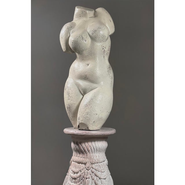 Modernist Female Torso Sculpture: Stylized Venus Figure Date: Circa 1930-1940 Dimensions: Height: 61 cm (24") | Width: 25...