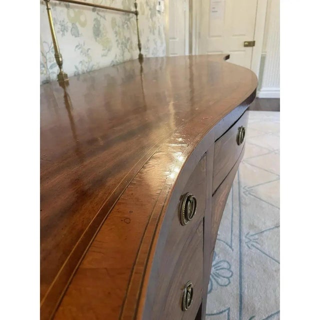 Late 18th Century Antique English Georgian Mahogany Serpentine Sideboard (Circa 1790) For Sale - Image 9 of 11