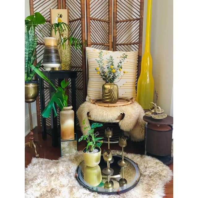 1970s Mid Century Modern Brown and Yellow Haeger Pottery Vase For Sale In Cincinnati - Image 6 of 6