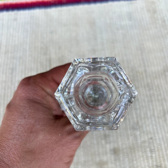 Mid 19th Century A Nice Antique American Pressed Flint Glass Candlestick, Circa 1850's For Sale - Image 5 of 10