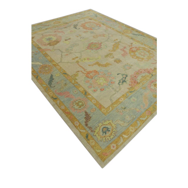 Modern Turkish Oushak Rug 3' x 5' For Sale - Image 4 of 6