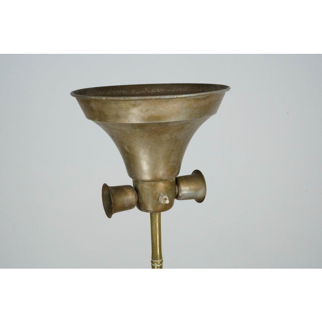 1960s Mid-Century Italian Brass Faux Bamboo Floor Lamp, 1960s For Sale - Image 5 of 11