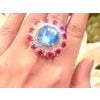 Bochic "Orient" Vintage African Ruby, Topaz & Diamond Ring Set In 18K Gold & Silver For Sale - Image 16 of 18