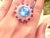 Bochic "Orient" Vintage African Ruby, Topaz & Diamond Ring Set In 18K Gold & Silver For Sale - Image 16 of 18