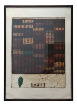 Joe Tilson RA, Oak, 1981, Etching, Framed