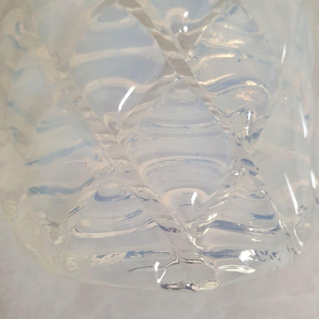 White 1970s Opaline, Mid Century Modern, Murano Glass Sconces - a Pair For Sale - Image 8 of 11