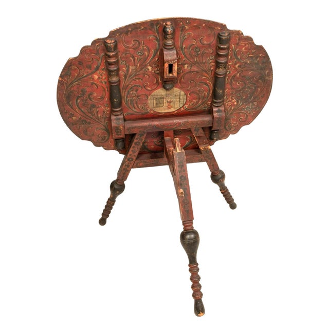 Antique Dutch Green Painted Low Oval Tilt Top Table Chairish