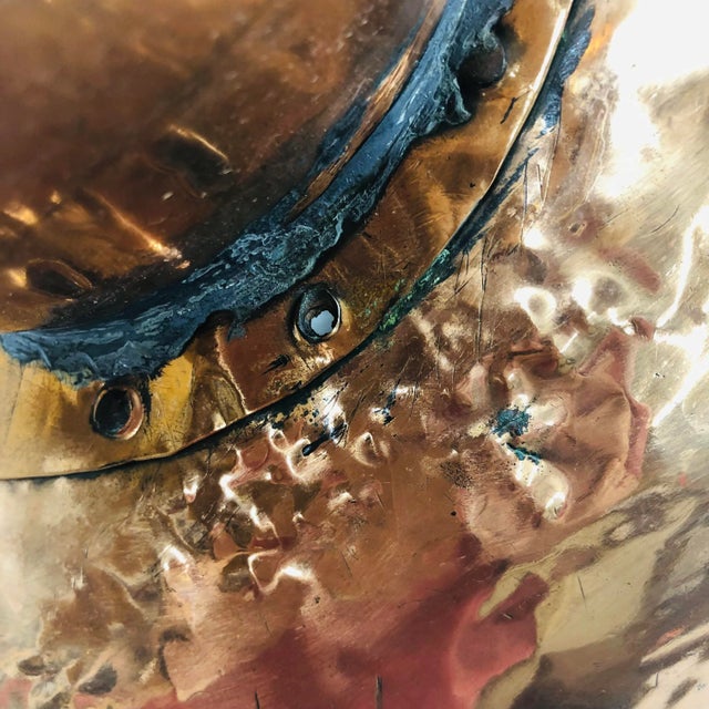 Antique Late 1800s Copper Coal Scuttle / Kindling Holder For Sale - Image 4 of 13