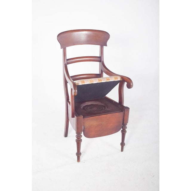Pen Chair with Light Striped Upholstery, 1890s For Sale - Image 4 of 6
