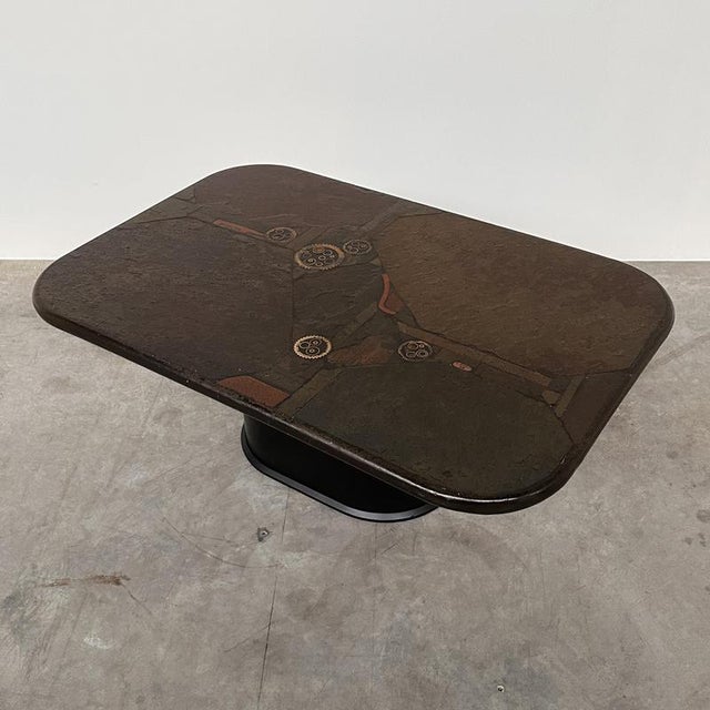 Brutalist Mixed-Media Coffee Table by E. Kneip, 1993 For Sale - Image 14 of 14