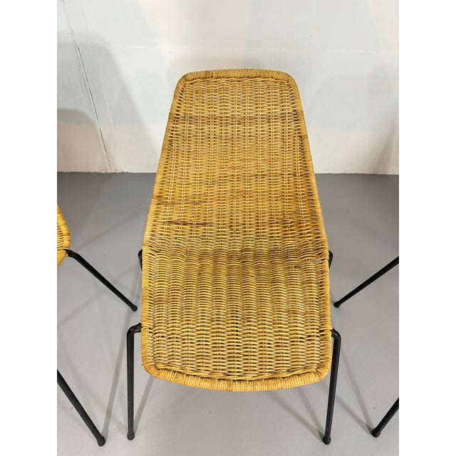Mid-Century Bauhaus Rattan Basket Chair by Gianfranco Legler, 1950s For Sale - Image 6 of 8