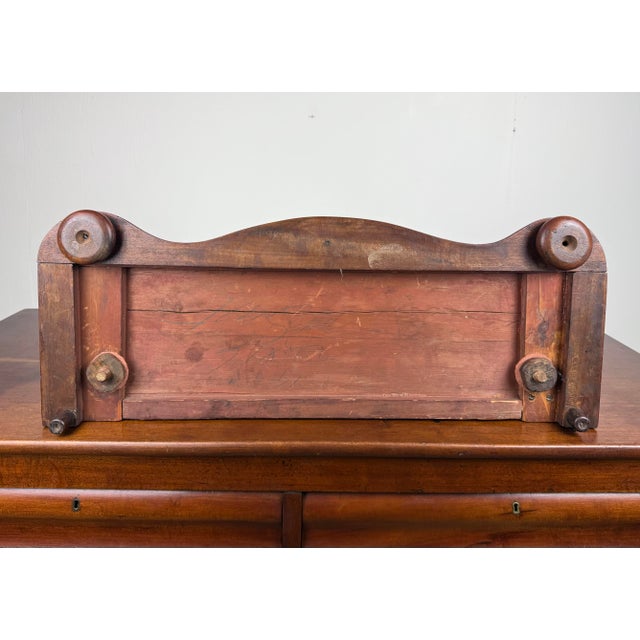 Brown 19th Century Antique Mahogany Barley Twist Tabletop Gentlemen’s Shaving / Vanity Mirror For Sale - Image 8 of 12