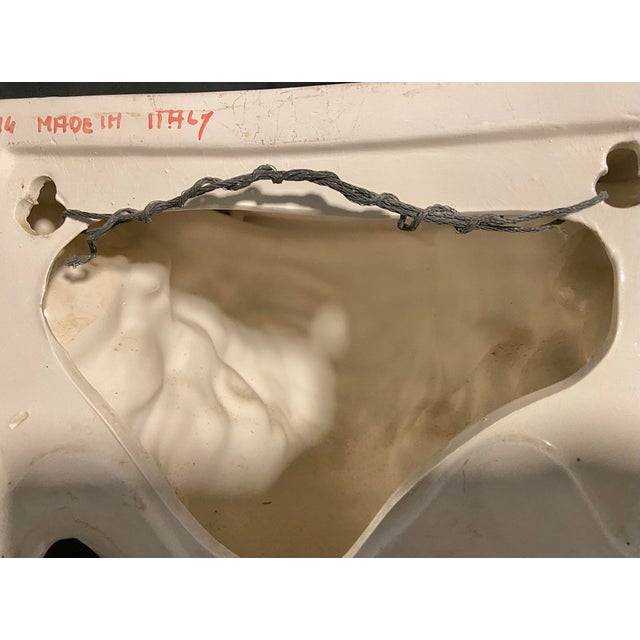 Ceramic Italian Glazed Elephant Head Wall Bracket For Sale - Image 7 of 8