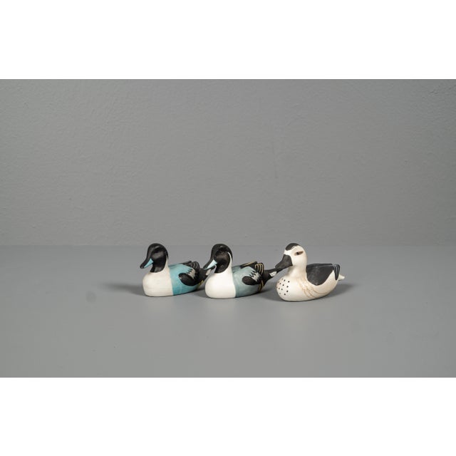 Mid-Century Modern Porcelain Duck Figures, Taiwan, Set of 3 For Sale - Image 3 of 12