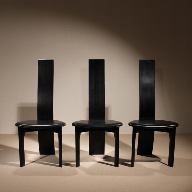 Sculptural Iris Chairs by Bob van den Berghe for Tranekaer, Denmark, 1980s, Set of 4 For Sale - Image 14 of 18