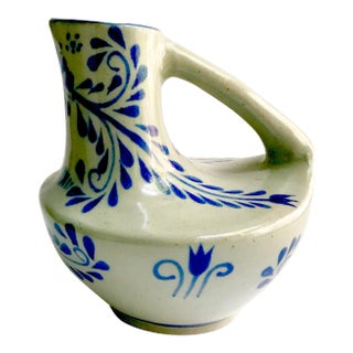 19th Century Cottage Salt Glaze Stoneware Pitcher For Sale