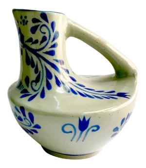 19th Century Cottage Salt Glaze Stoneware Pitcher