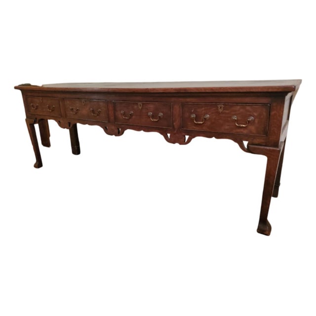 American Antique Georgain Dresser Base/ Rustic Style Sofa 19th Century Console Table For Sale - Image 3 of 5