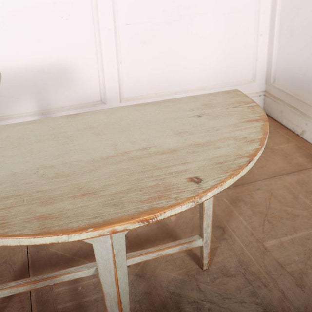 Paint Swedish Demi Lune Console Tables, Set of 2 For Sale - Image 7 of 11