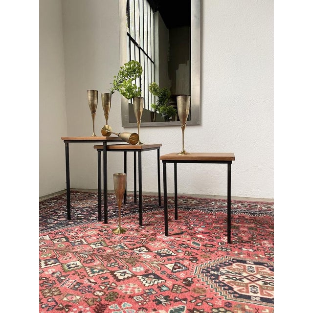 Modernist Teak Nesting Tables, 1950s, Set of 3 For Sale - Image 13 of 18
