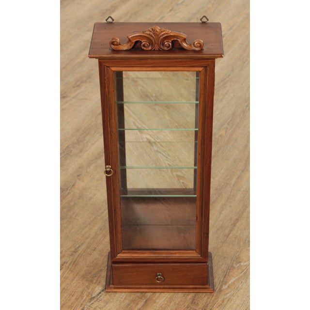 Late 20th Century Horchow Italian Mahogany WallHanging Curio
