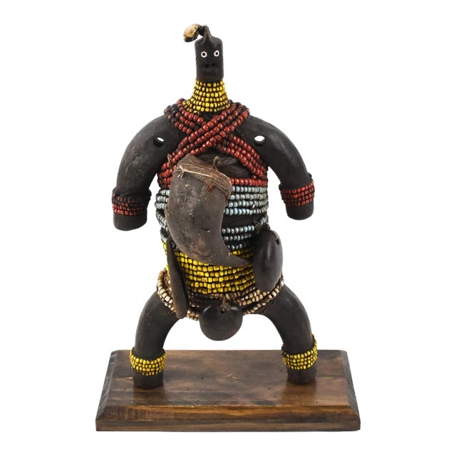 Early 20th Century Namchi Namji Beaded Fertility Doll Cameroon For Sale