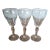 Vintage Weston 1930's Liquor Cordial Optic Floral Cut Glasses After Dinner Drinks- Set of 3 Coctail Glasses For Sale