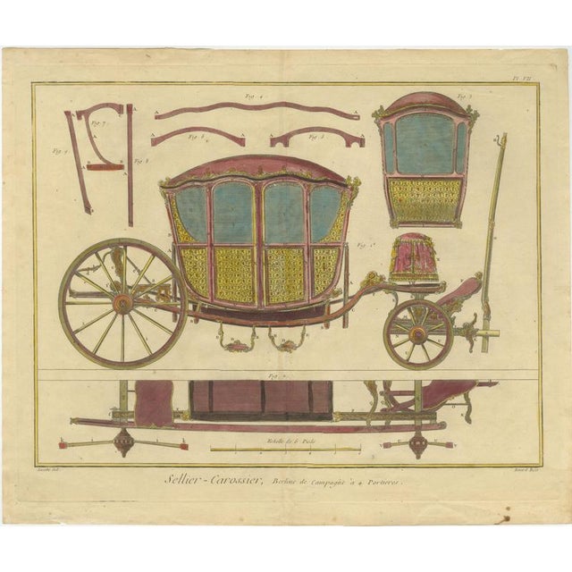 Antique French Four-Door Berlin Carriage, 1771 For Sale - Image 3 of 11