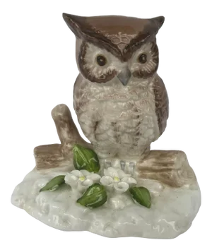 Mid Century Bone China Owl Figurine
