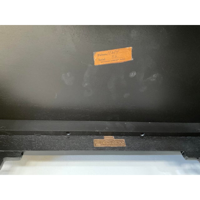 Mid 20th Century Black Lacquered Vintage Kittinger Chinese Chippendale End Tables (Pair) For Sale - Image 5 of 12