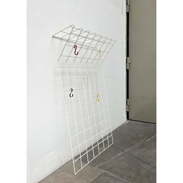 Mid-Century Modern Mid-Century Modern German Minimalist White String Coat Rack, 1960s For Sale - Image 3 of 18
