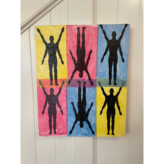 “Study in Figures, 4 Arms” Original Contemporary Abstract Figurative Acrylic Signed Painting by Will Koenig For Sale In Nashville - Image 6 of 6