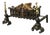 Antique Inglenook Fire Grate on Andirons, 1900 For Sale