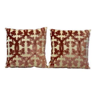 Early 21st Century Scalamandre Falk Manor House Pillows - a Pair For Sale