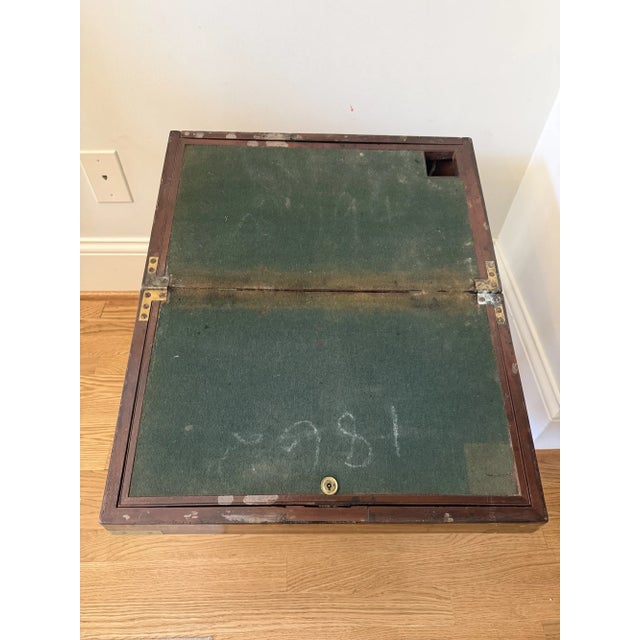 Campaign Writing Chest on Stand For Sale - Image 9 of 9