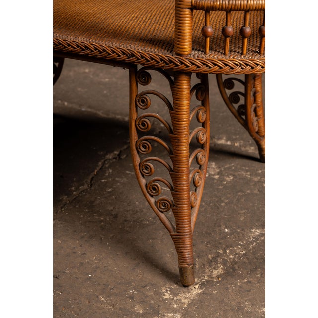 Late 19th Century Victorian Wicker Parlor Table With Gallery Shelf For Sale - Image 11 of 11