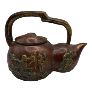 Antique Chinese Bronze Qing or Republic Period Wine or Water Pot