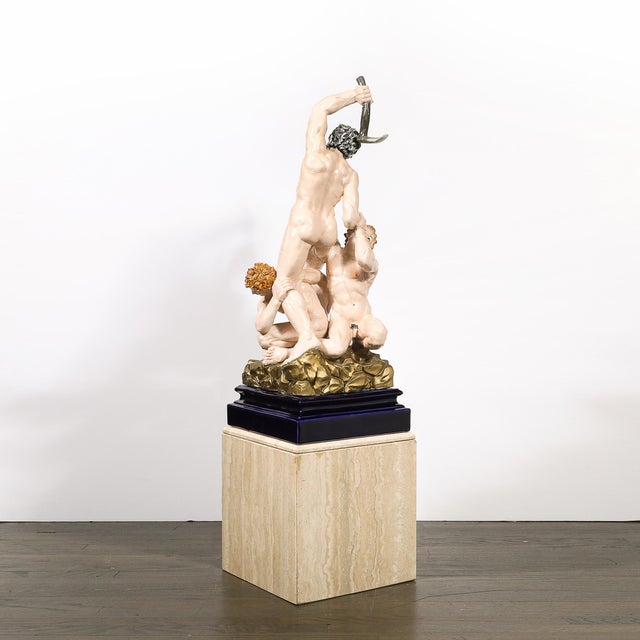 Early Neo-Classical Meissen Porcelain Sculpture of Samson & the Phillistines For Sale - Image 14 of 18